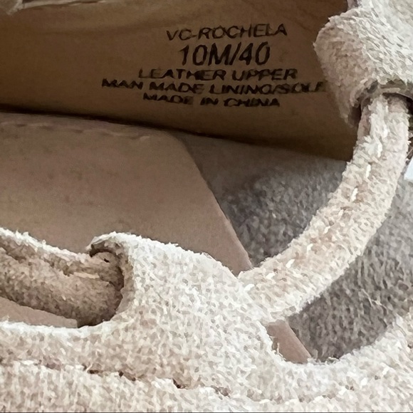 Vince Camuto Rochela Suede Tumbleweed Nude Wedge Sandals Size 10M - Picture 14 of 14